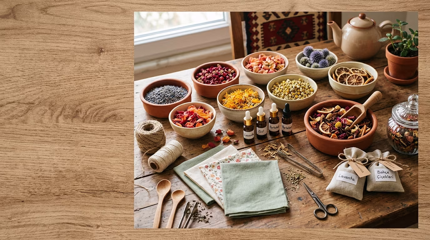 Kurutulmuş Çiçeklerden Potpuri ve Doğal Koku Kesesi Yapımı