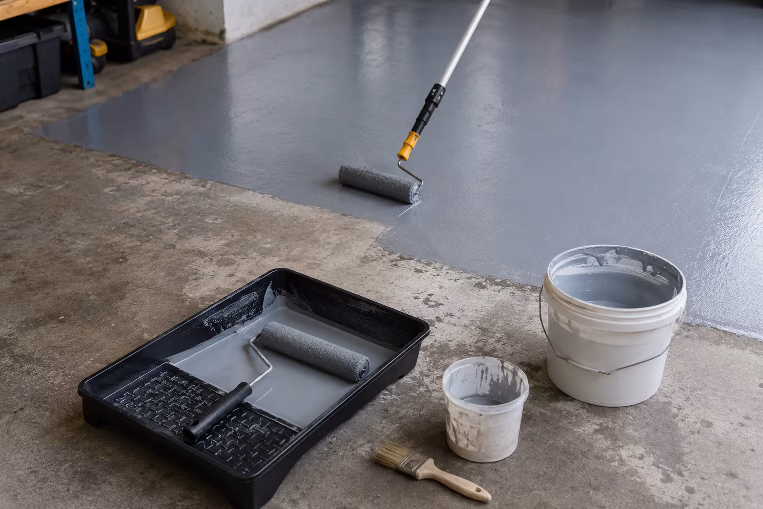 Beton Zeminde Yağ Lekesi Çıkarma - Garaj zemini boyama alternatifi bolumunu gosteren detayli hobi gorseli