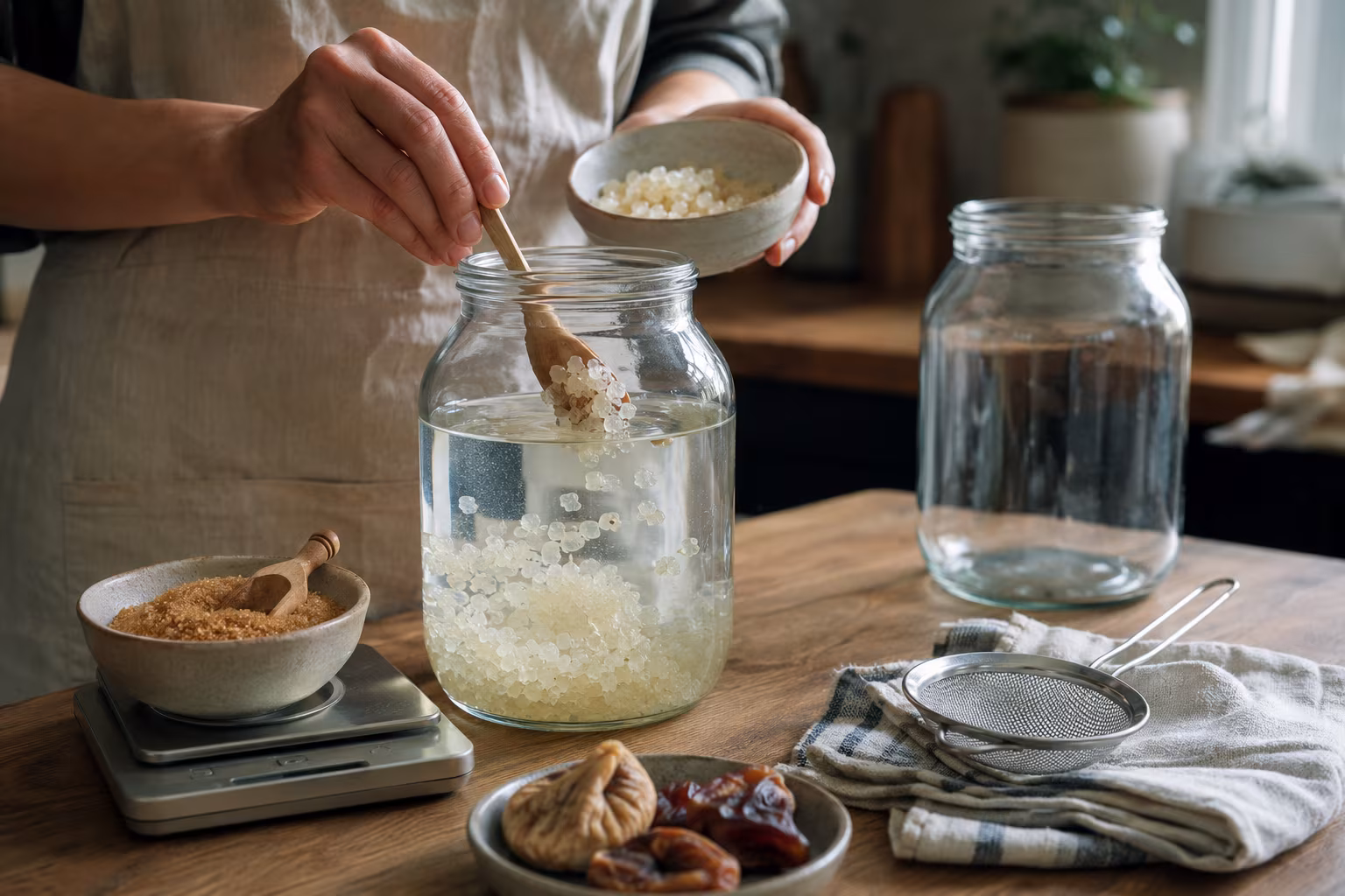 Kefir Mayalama: Süt ve Su Kefiri - Su kefiri ve farklılıkları bolumunu gosteren detayli hobi gorseli