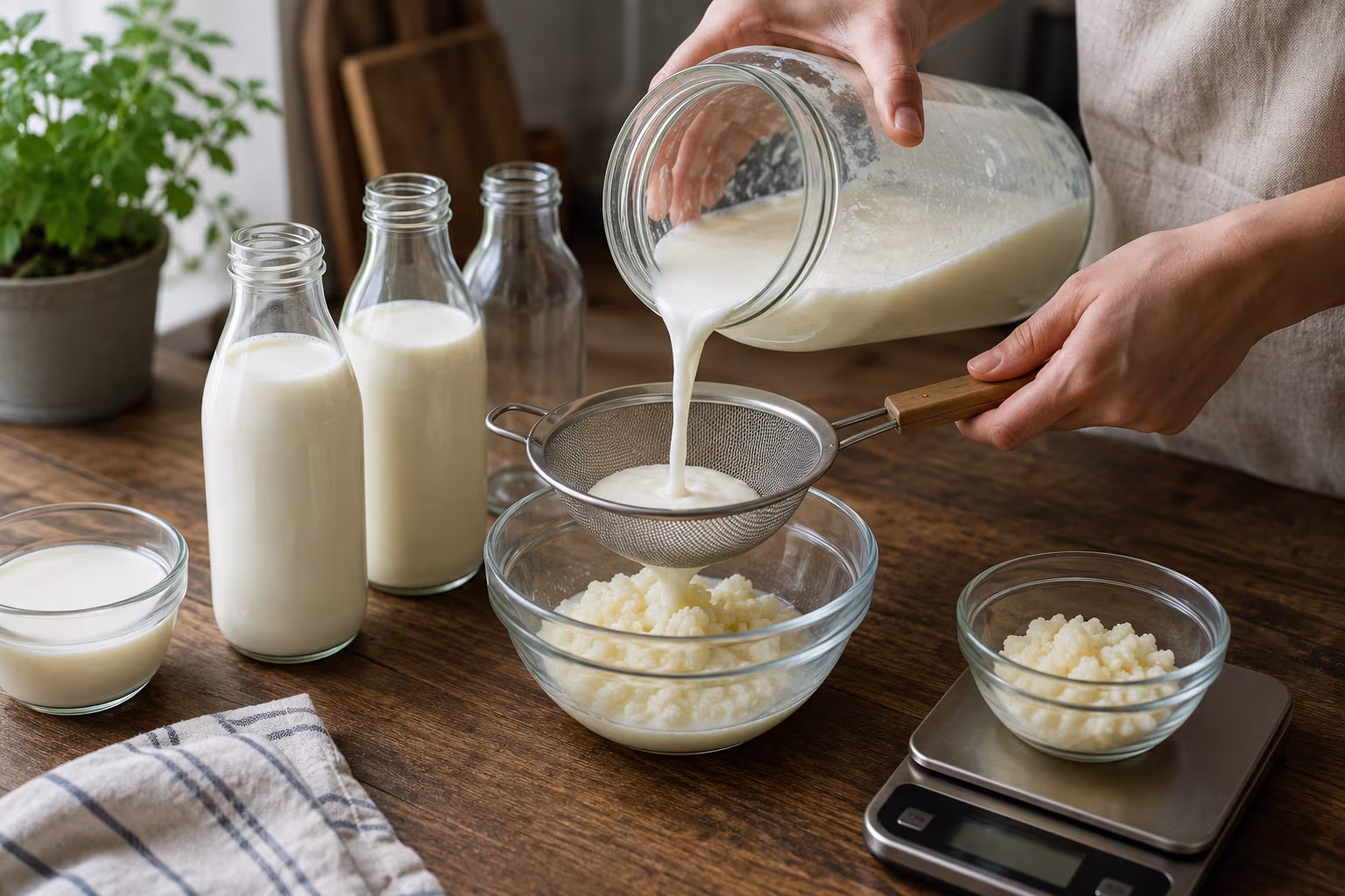 Kefir Mayalama: Süt ve Su Kefiri - Kefir ticari pazarı ve ev üretim bolumunu gosteren detayli hobi gorseli