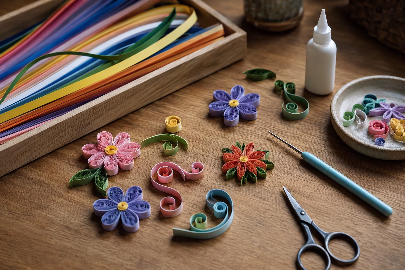 Quilling Kağıt Sarma Tekniği: İlk Modeller
