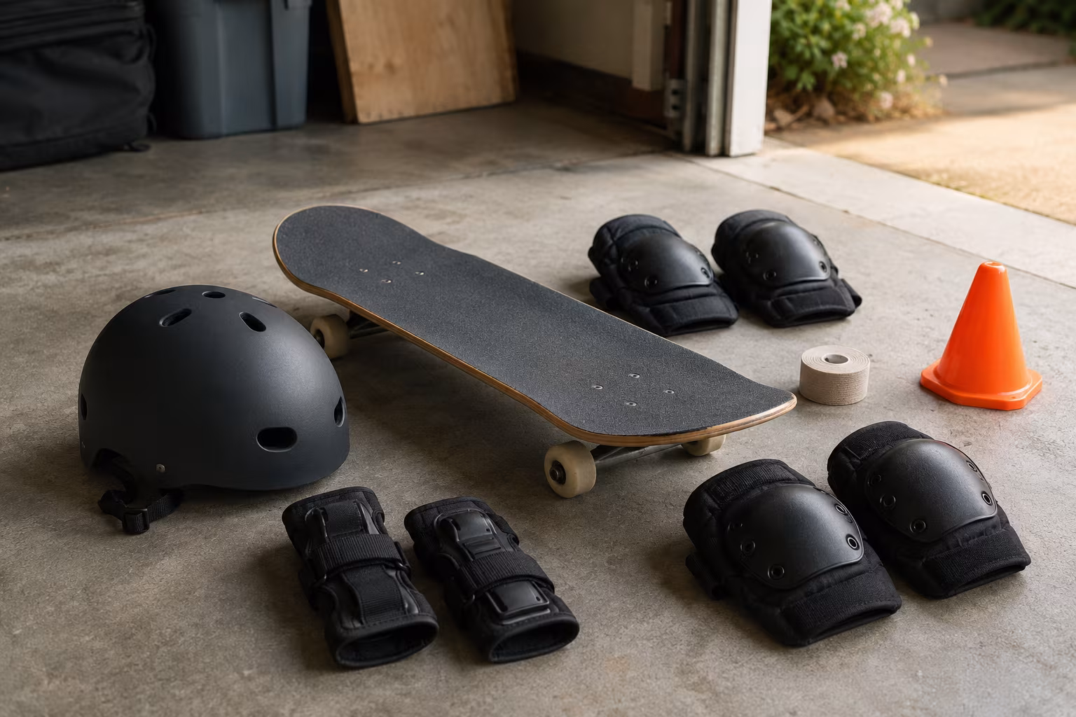 Skateboard Stance Seçimi: Regular ve Goofy Farkı - Skateboard yaralanma ve güvenlik bolumunu gosteren detayli hobi gorseli
