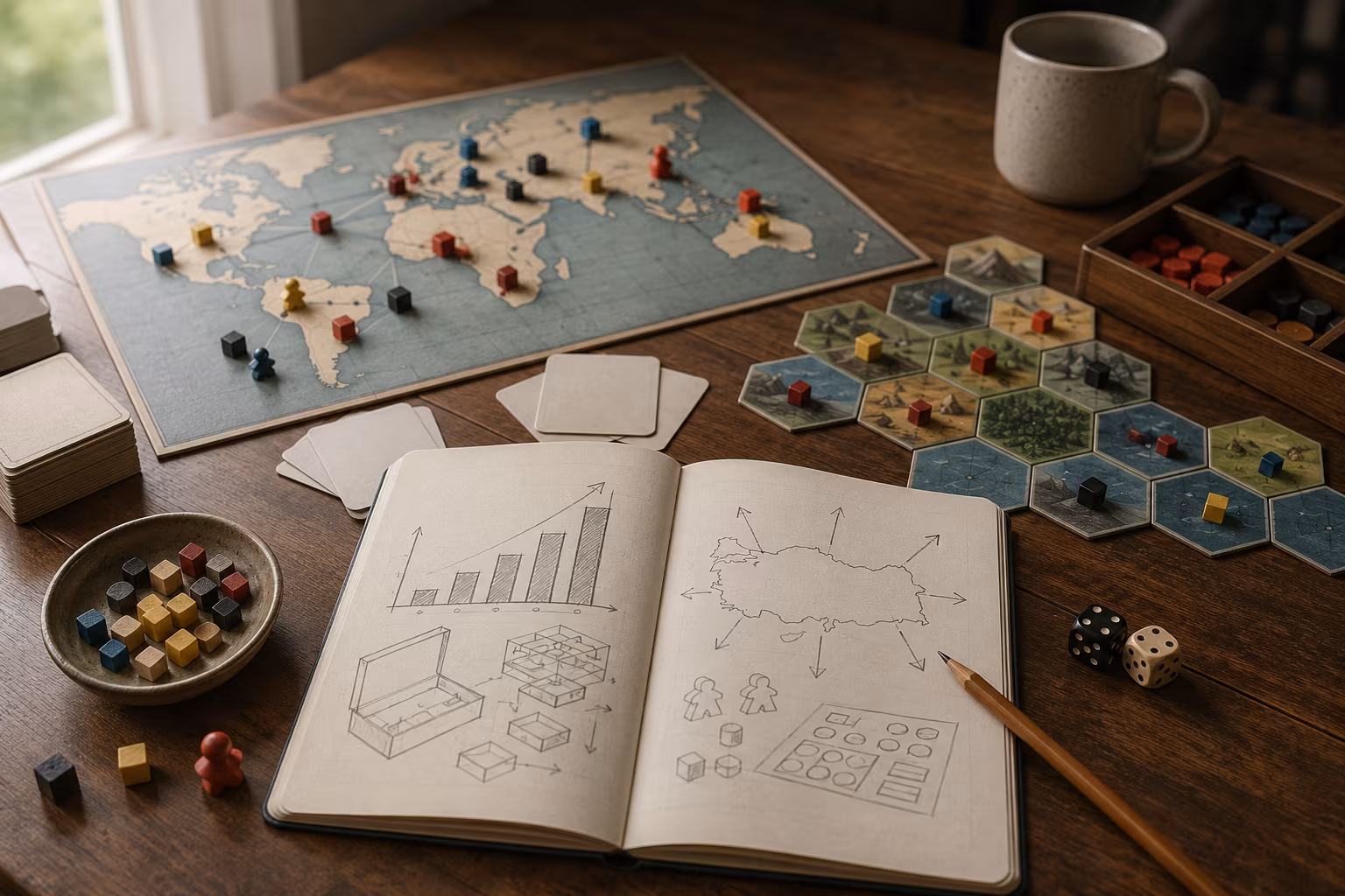 Strateji Oyunları Başlangıç: Risk ve Catan - Türkiye'de oyun yayıncılığı pazarı bolumunu gosteren detayli hobi gorseli