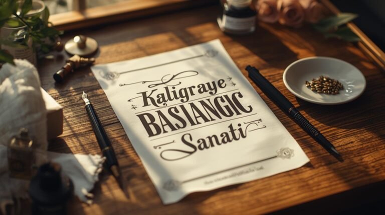 Kaligrafiye başlangıç rehberi için kapak görseli