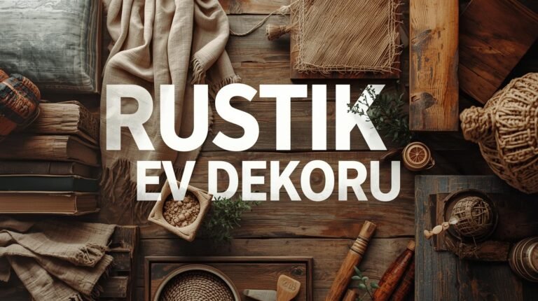 Rustik ev dekoru için eski eşyaların dönüştürüldüğü doğal ve sıcak yaşam alanı